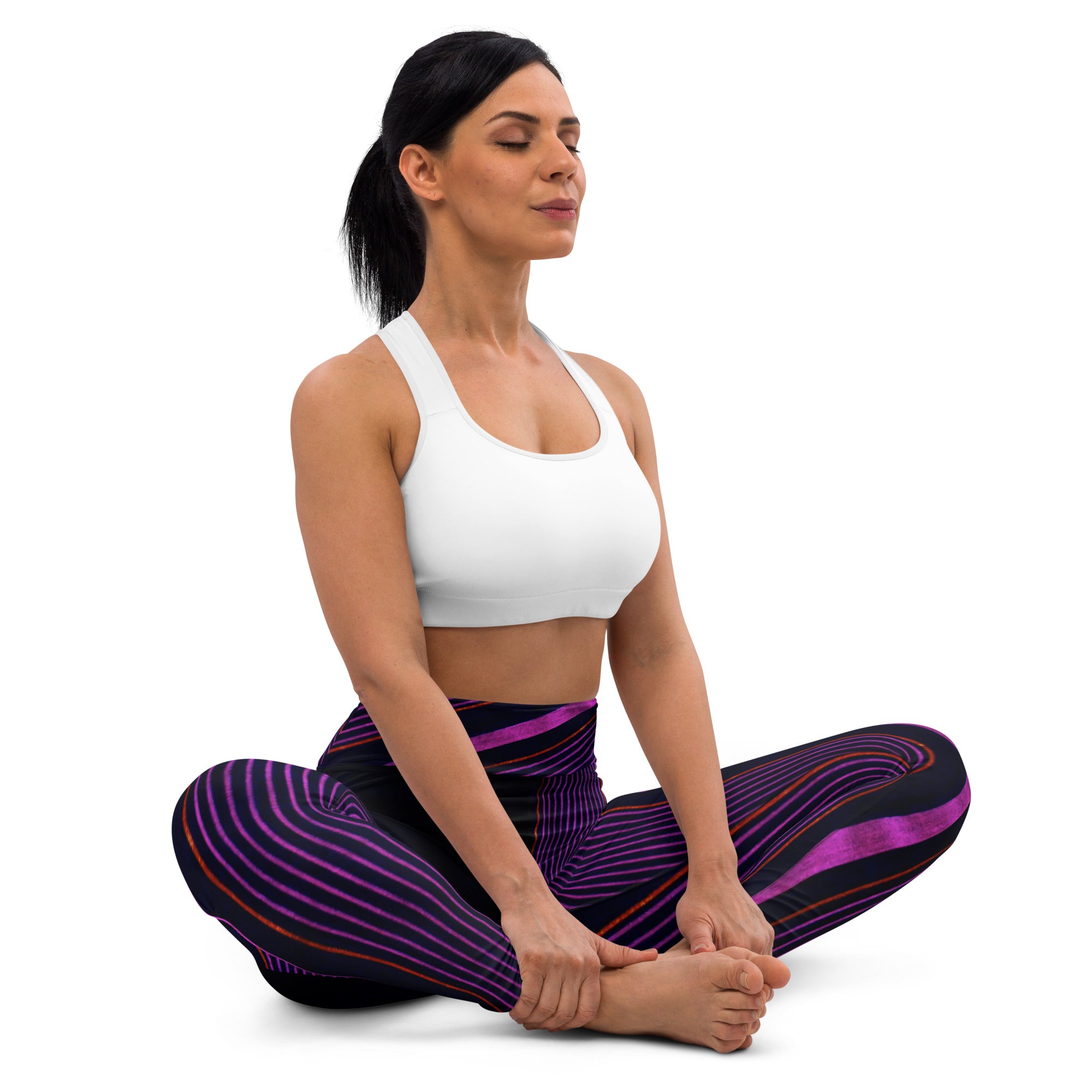 Dance Leggings. Yoga Pants. Gym or Workout High Waist Leggings. "Peppermint" Streetwear by WickedYo.